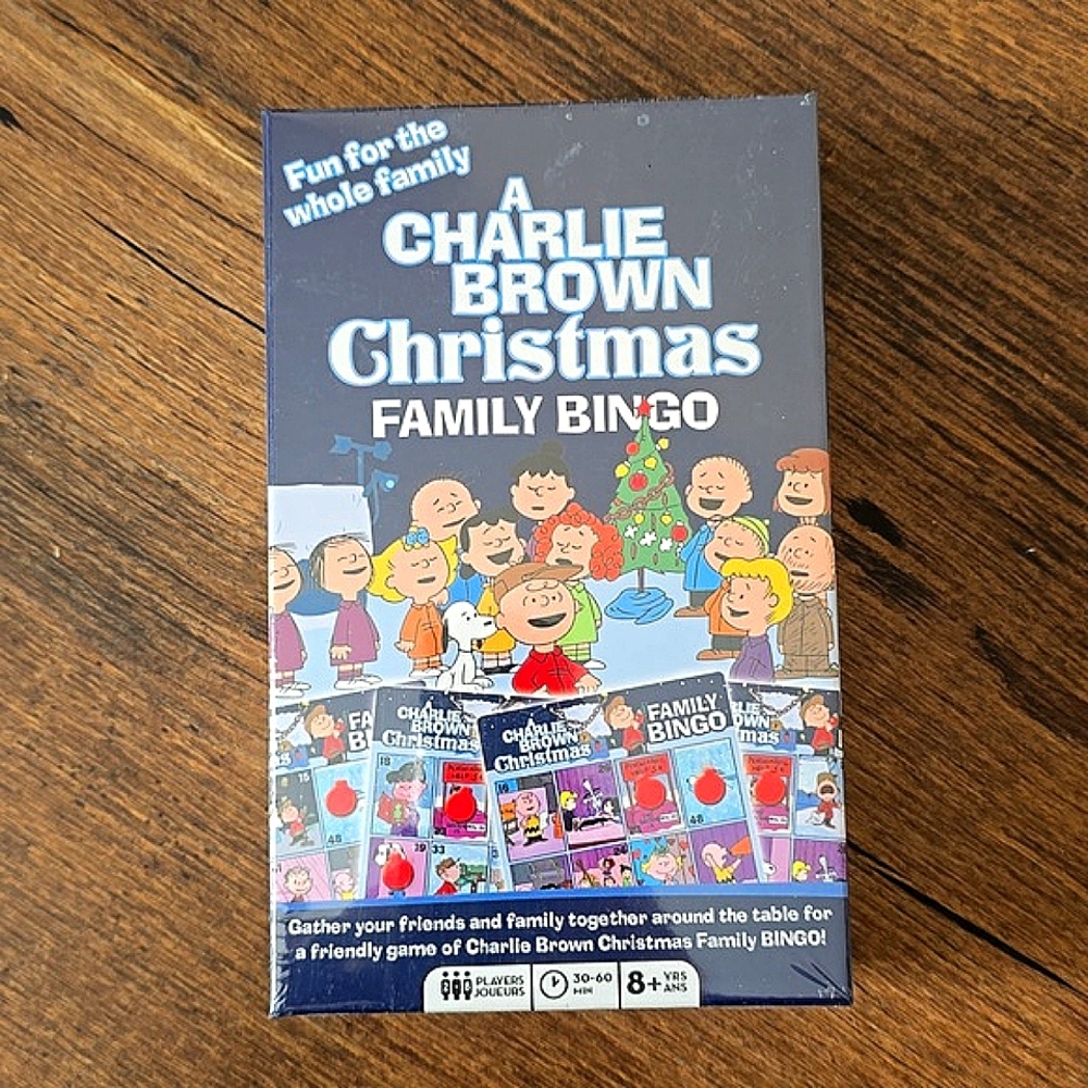 Peanuts Charlie Brown Christmas Family Bingo Game